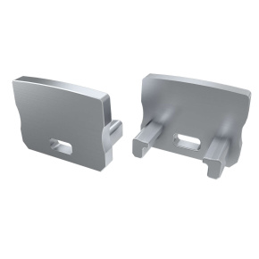 LUMINES ALU koncovka A VYSOKÁ stříbrná s otvorem