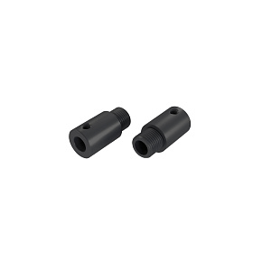 Metal strain relief M10x1 with 4 mm thread black