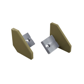 LUMINES ALU Koncová krytka pootevřená Zelený lakovaný LUMINES ALU Koncová krytka pootevřená Zelený lakovaný