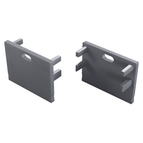 LUMINES stříbrně lakovaná koncová krytka s otvorem