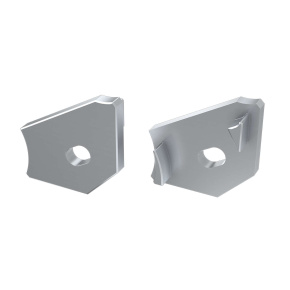 Koncovka LUMINES ALU stříbrná s otvorem vpravo Koncovka LUMINES ALU stříbrná s otvorem vpravo