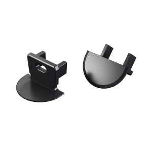 Koncovka LUMINES ALU černá eloxovaná s otvorem