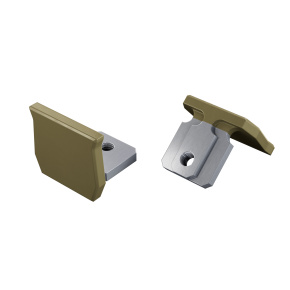 LUMINES ALU koncová krytka se čtyřhrannou osou, zelené lakovaní