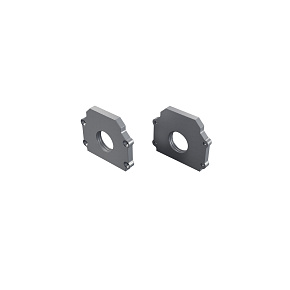 LUMINES ALU End cap DURO silver anodized with a hole