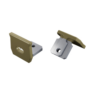 Koncová osa Lumines ALU s otvorem, zelená lakovaná