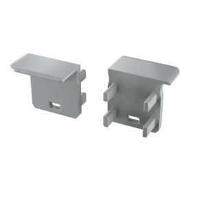 Koncovka J pro LED svítidlo stříbrná, lakovaná, pravá s otvorem Koncovka J pro LED svítidlo stříbrná, lakovaná, pravá s otvorem