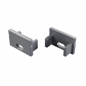 LUMINES ALU koncovka FMN stříbrná s otvorem