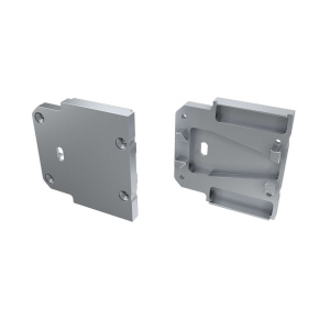 Koncovka LUMINES ALU DOPIO stříbrná s otvorem