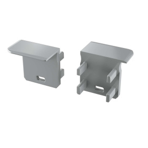 Koncovka LUMINES ALU pravá šedá s otvorem Koncovka LUMINES ALU pravá šedá s otvorem