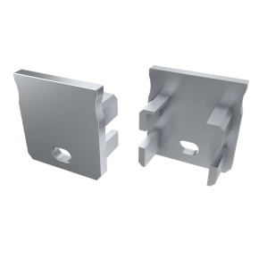 LUMINES ALU koncová krytka Y stříbrná s otvorem