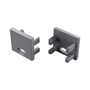 Koncovka LUMINES ALU CANTO/VIGO stříbrně eloxovaná s otvorem