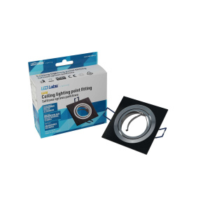 Čtvercová stropní bodová svítidlo GABI s nastavitelným černým kartáčovaným provedením. Čtvercová stropní bodová svítidlo GABI s nastavitelným černým kartáčovaným provedením.