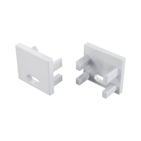 Koncovka LUMINES ALU CANTO/VIGO, bíle lakovaná s otvorem