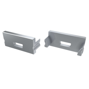 LUMINES koncová krytka TERRA stříbrně lakovaná s otvorem