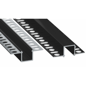 Profil svítidla LUMINES typu Gaudi v černém laku, délka 2,02 m.