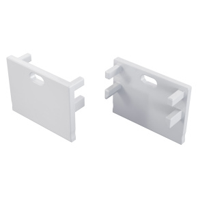 Koncová lišta LUMINES ALU bílá lakovaná s otvorem