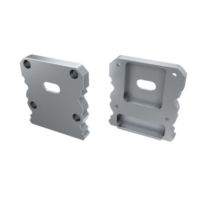 LUMINES ALU koncová krytka TALIA M1+TALIA stříbrná s otvorem