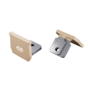 LUMINES ALU koncová krytka světla v barvě světlý bílý lak s otvorem