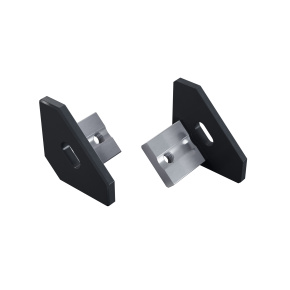 Koncová krytka LUMINES ALU Antracitová povrchová úprava s otvorem